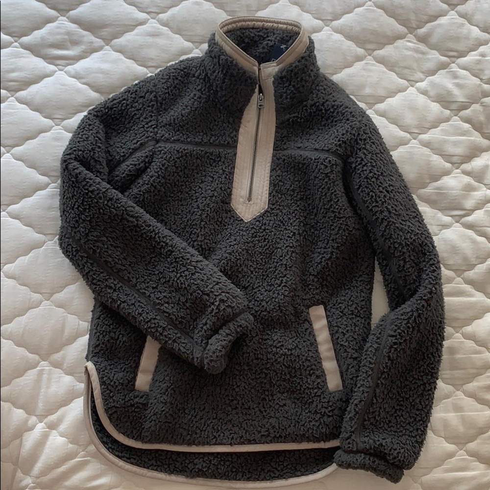 Abercrombie & Fitch Black Sherpa Sweater